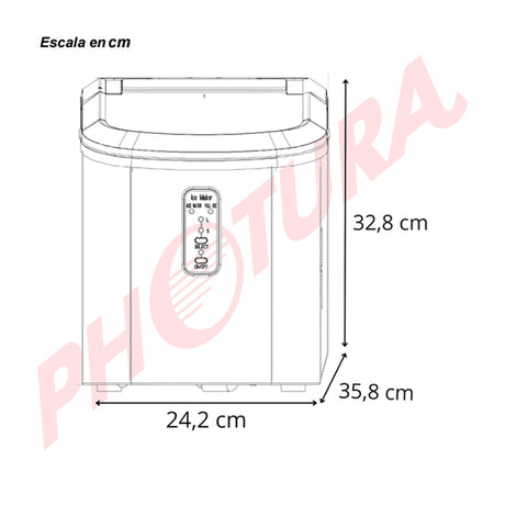 DRIJA FH18 INOX Fabricador de Hielo | Plateado
