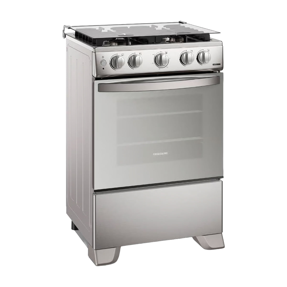 Frigidaire Estufa a Gas de Acero Inoxidable | Vapor Bake | Tapa | Enc. Eléctrico | 24" | 4 Quemadores