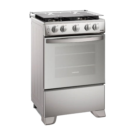 Frigidaire Estufa a Gas de Acero Inoxidable | Vapor Bake | Tapa | Enc. Eléctrico | 24" | 4 Quemadores