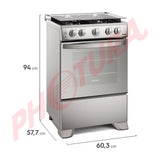 Frigidaire Estufa a Gas de Acero Inoxidable | Vapor Bake | Tapa | Enc. Eléctrico | 24" | 4 Quemadores