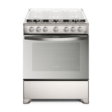 Frigidaire Estufa a Gas de Acero Inoxidable | Vapor Bake | Tapa | Enc. Eléctrico | 30" | 6 Quemadores