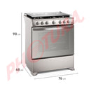 Frigidaire Estufa a Gas de Acero Inoxidable | Vapor Bake | Tapa | Enc. Eléctrico | 30" | 6 Quemadores