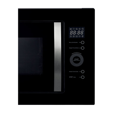 DRIJA Florencia 25L Black Microondas Empotrable de 900W | 0.9p3 | Cocción Grill | Sistema de Bloqueo Infantil