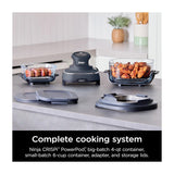 Ninja Crispi Freidora de Aire Portátil De Vidrio 4-en-1 | 4QT | Tecnología PowerPod | Cristalería TempWare | Hornea y Fríe | Azul