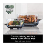 Ninja Crispi Freidora de Aire Portátil De Vidrio 4-en-1 | 4QT | Tecnología PowerPod | Cristalería TempWare | Hornea y Fríe | Azul