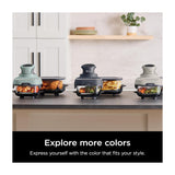 Ninja Crispi Freidora de Aire Portátil De Vidrio 4-en-1 | 4QT | Tecnología PowerPod | Cristalería TempWare | Hornea y Fríe | Azul