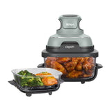 Ninja Crispi Freidora de Aire Portátil De Vidrio 4-en-1 | 4QT | Tecnología PowerPod | Cristalería TempWare | Hornea y Fríe | Verde