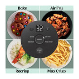 Ninja Crispi Freidora de Aire Portátil De Vidrio 4-en-1 | 4QT | Tecnología PowerPod | Cristalería TempWare | Hornea y Fríe | Verde