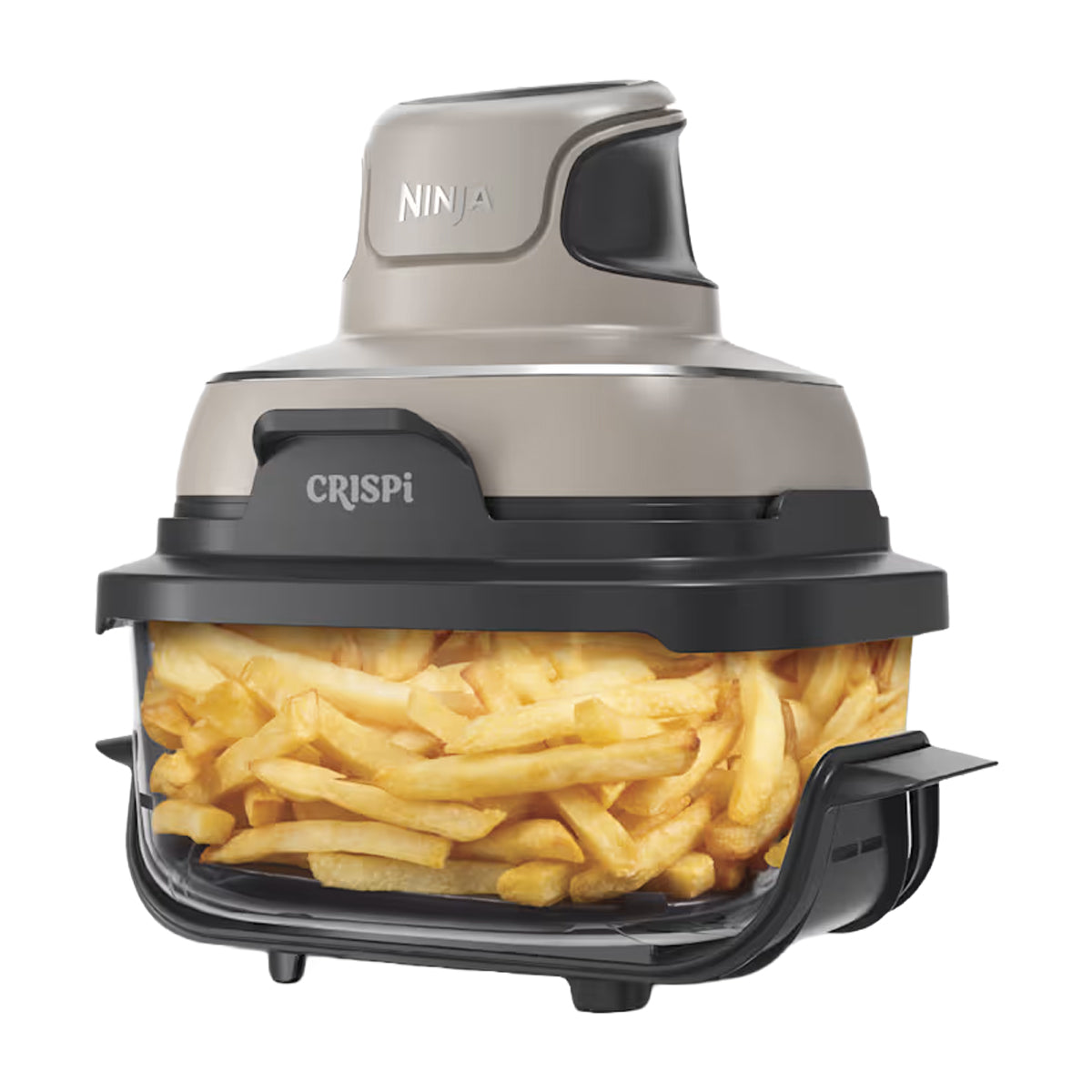 Ninja Crispi Freidora de Aire Portátil De Vidrio 4-en-1 | 4QT | Tecnología PowerPod | Cristalería TempWare | Hornea y Fríe | Stone