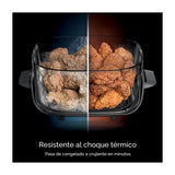 Ninja Crispi Freidora de Aire Portátil De Vidrio 4-en-1 | 4QT | Tecnología PowerPod | Cristalería TempWare | Hornea y Fríe | Stone