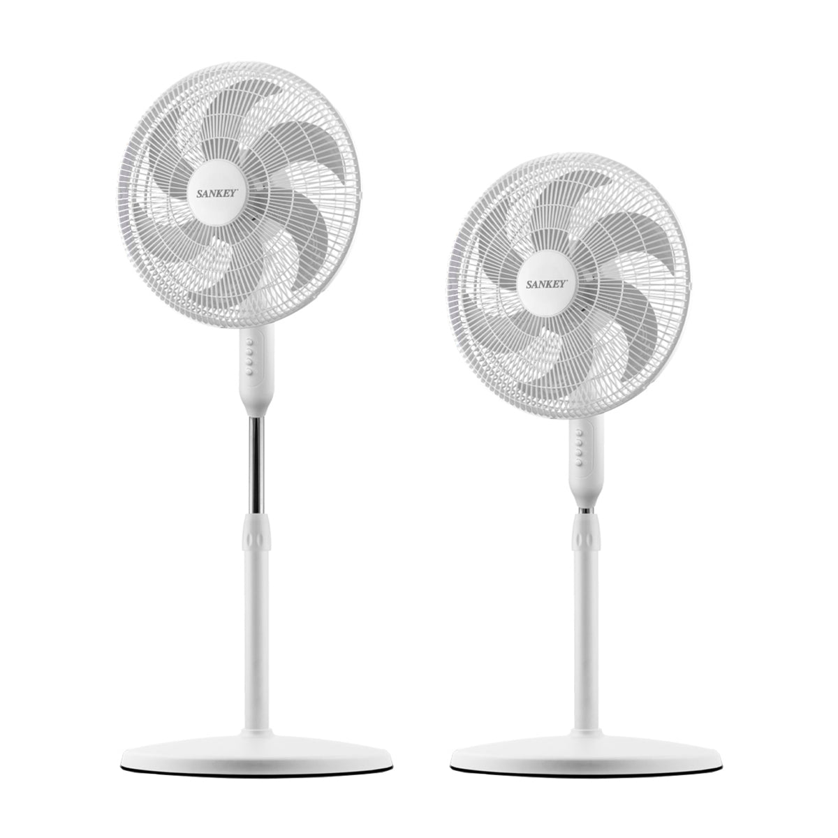 Sankey Abanico de Pedestal de 16" | 3 Velocidades | Blanco