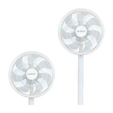Sankey Abanico 2-en-1 de Pedestal / Piso de 16" | 3 Velocidades | Temporizador | Blanco