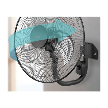 Sankey Abanico de Pared de 18" | 3 Velocidades | Altura Ajustable | Negro