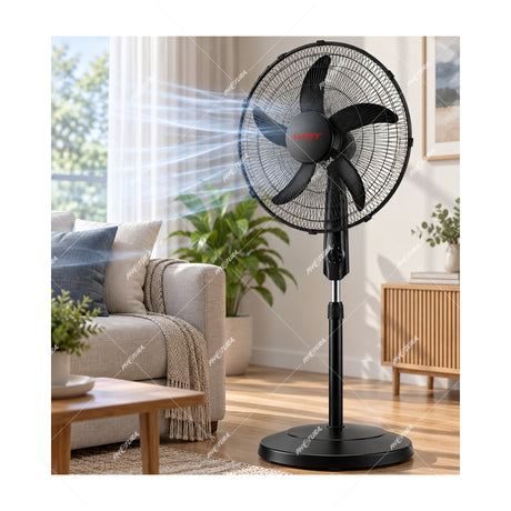 Sankey Abanico de Pedestal de 20" | 3 Velocidades | Temporizador | Negro