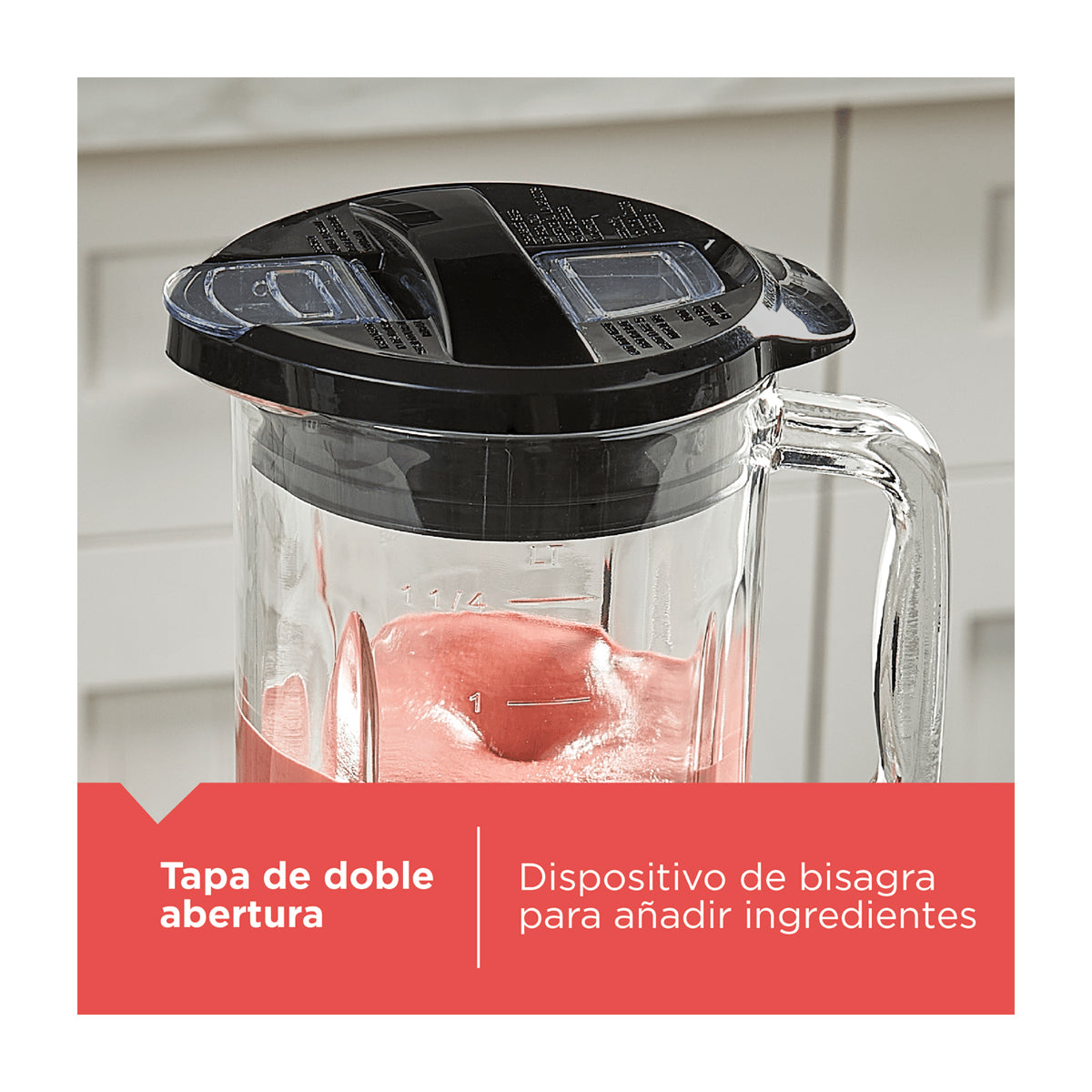 Black & Decker Ice Crush Licuadora de 8 Velocidades | Función de Pulso | Jarra de Vidrio | 1.25L | 700W | Negro