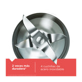 Black & Decker Ice Crush Licuadora de 8 Velocidades | Función de Pulso | Jarra de Vidrio | 1.25L | 700W | Negro