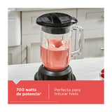 Black & Decker Ice Crush Licuadora de 8 Velocidades | Función de Pulso | Jarra de Vidrio | 1.25L | 700W | Negro