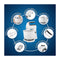 Oster FPSTHS3610 Batidora de Pedestal / Mano de 6 Velocidades | 3.7L | 250W | Blanco