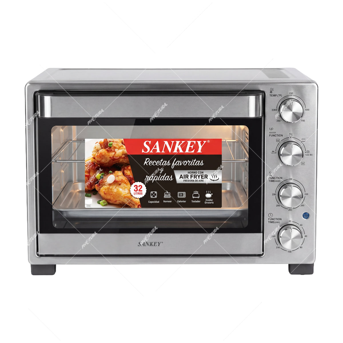 Sankey Horno Eléctrico de 32L | Freidora de Aire | Convección | Temporizador | 1500W