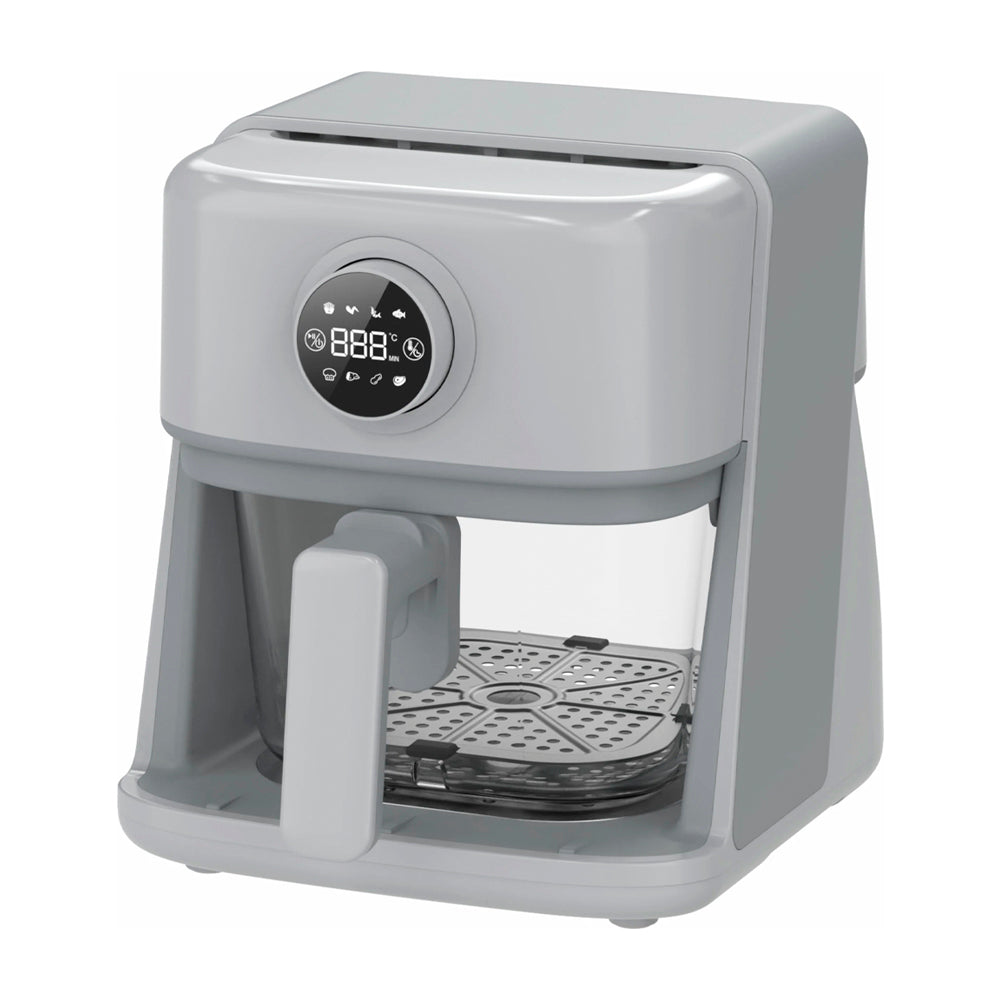 Sankey Freidora de Aire Digital | 3L | Visión de Cocción | Temporizador | Control de Temperatura | Gris