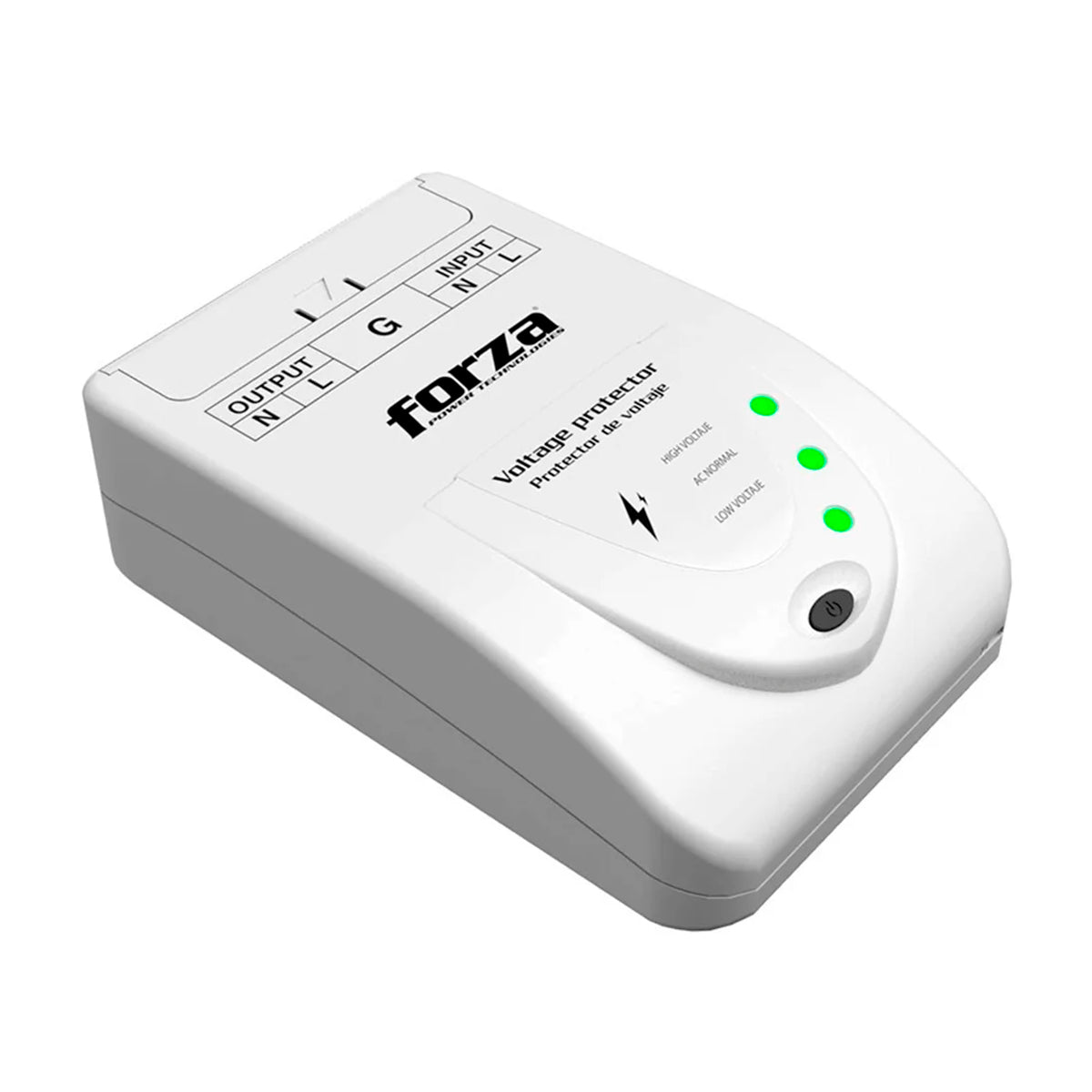 Forza Protector de Voltaje Zion | 900J/6600W | Tempor-220V | 3 indicadores LED
