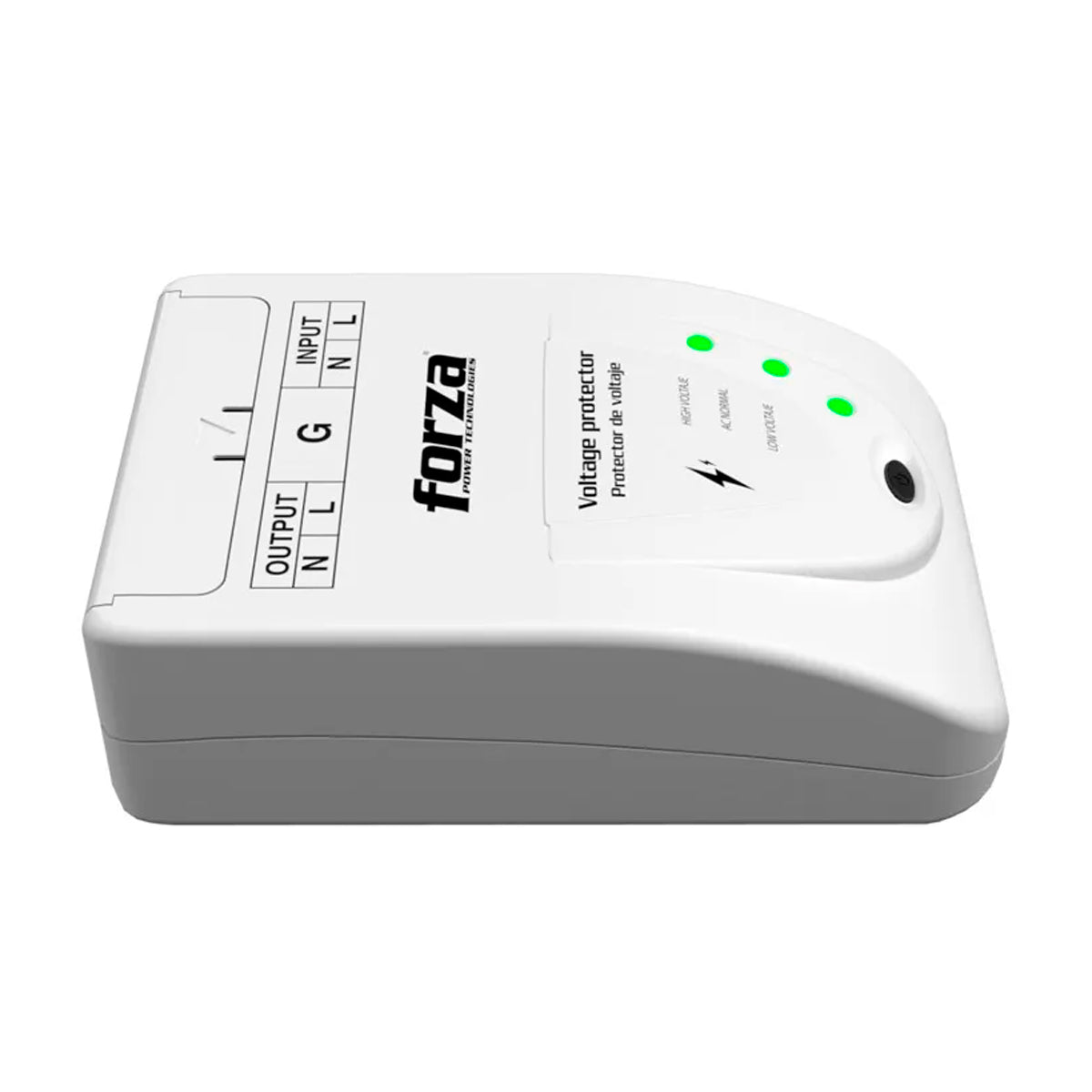 Forza Protector de Voltaje Zion | 900J/6600W | Tempor-220V | 3 indicadores LED