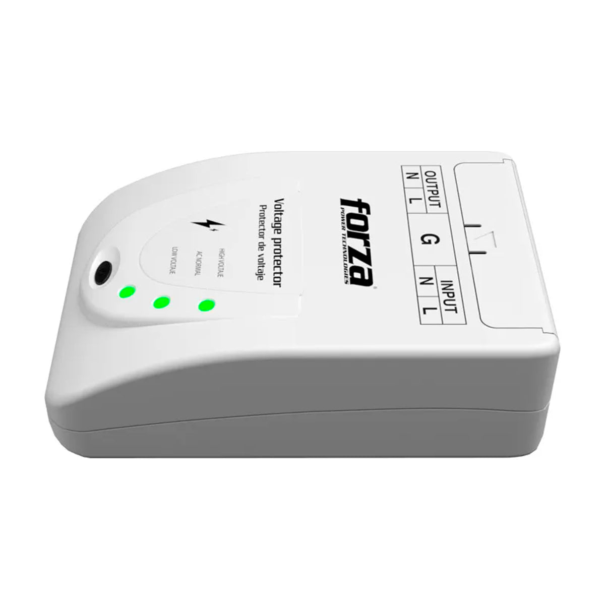 Forza Protector de Voltaje Zion | 900J/6600W | Tempor-220V | 3 indicadores LED
