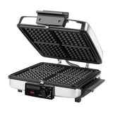 Black & Decker Plancha Sandwichera 3 en 1 | Placas Reversibles | Antiadherentes | Plateado Negro