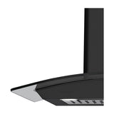 DRIJA Galaxy 76 Black Extractor de Grasa | Tipo Chimenea | 3 Velocidades | 2 Filtros de Carbón | 2 Filtros de Aluminio | 500m3/H | Negro