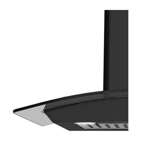 DRIJA Galaxy 76 Black Extractor de Grasa | Tipo Chimenea | 3 Velocidades | 2 Filtros de Carbón | 2 Filtros de Aluminio | 500m3/H | Negro