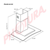 Drija Galaxy 76 Extractor de Grasa | Tipo Chimenea | 3 Velocidades | 2 Filtros de Carbón | 2 Filtros de Aluminio | 500m3/H