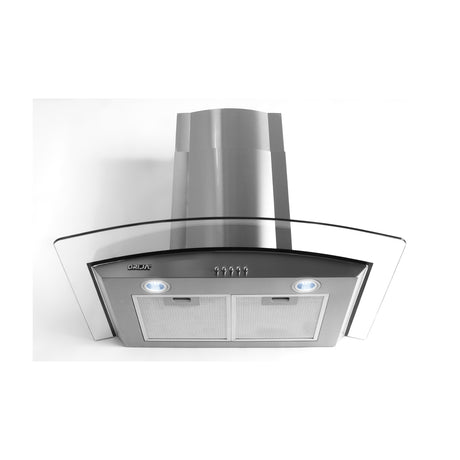 DRIJA Galaxy 90 Acero Extractor de Grasa | Tipo Chimenea | 3 Velocidades | 2 Filtros de Carbón | 2 Filtros de Aluminio  | 500m3/H