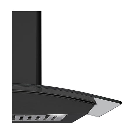 DRIJA Galaxy 90 Black Extractor de Grasa | Tipo Chimenea | 3 Velocidades | 2 Filtros de Carbón | 2 Filtros de Aluminio  | 500m3/H | Negro