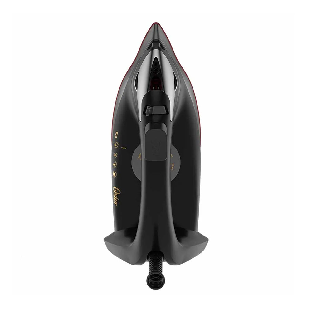 Oster GCSTAC6953 Plancha de Ropa a Vapor | 45% Mas Cobertura | Punta de Precision | Auto Limpieza / Apagado | Aero Ceramic | Sistema Anti-Calcificación | Negro Gris