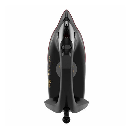 Oster GCSTAC6953 Plancha de Ropa a Vapor | 45% Mas Cobertura | Punta de Precision | Auto Limpieza / Apagado | Aero Ceramic | Sistema Anti-Calcificación | Negro Gris