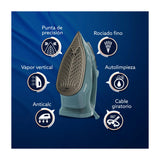 Oster GCSTAC7001 Plancha de Ropa a Vapor | 25% Mas Cobertura | Punta de Precision | Aero Ceramic | Sistema Anti-Calcificación | Verde