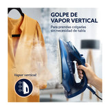 Oster GCSTAC7202 Plancha de Ropa a Vapor | 25% Mas Cobertura | Punta de Precision | Aero Ceramic | Sistema Anti-Calcificación | Azul