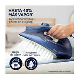 Oster GCSTAC7202 Plancha de Ropa a Vapor | 25% Mas Cobertura | Punta de Precision | Aero Ceramic | Sistema Anti-Calcificación | Azul
