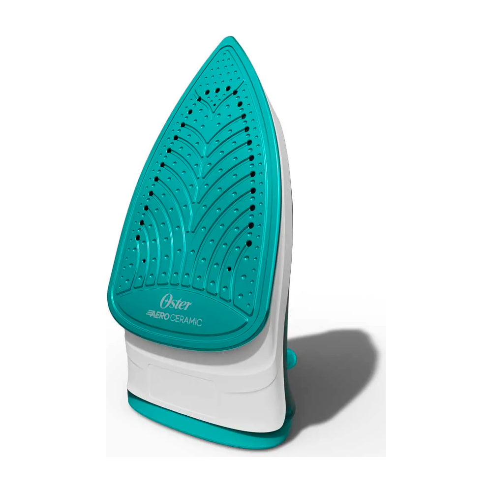 Oster GCSTBS5052 Plancha de Ropa a Vapor | 20% Mas Cobertura | Aero Ceramic | Sistema Anti-Calcificación | Verde Blanco