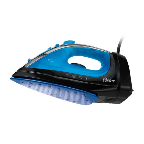 Oster Plancha de Ropa a Vapor | Cerámica | Cable Retráctil | Cable XL | Sistema Anti-Calcáreo | Azul/Negro