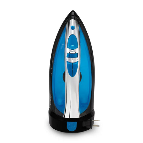 Oster Plancha de Ropa a Vapor | Cerámica | Cable Retráctil | Cable XL | Sistema Anti-Calcáreo | Azul/Negro