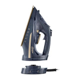 Oster GCSTCC5000 Plancha de Ropa a Vapor | Inalámbrica | 2-en-1 | Auto Limpieza / Apagado | Cerámica | Sistema Anti-Calcificación | Azul Dorado