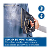 Oster GCSTCC5000 Plancha de Ropa a Vapor | Inalámbrica | 2-en-1 | Auto Limpieza / Apagado | Cerámica | Sistema Anti-Calcificación | Azul Dorado