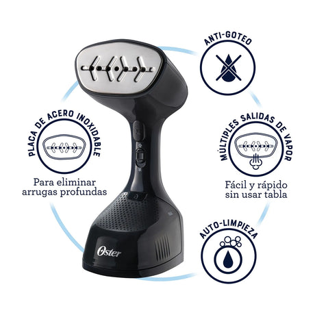 Oster GCSTES101 Vaporizador de Prendas | 15 Minutos de Vapor Continuo | Negro