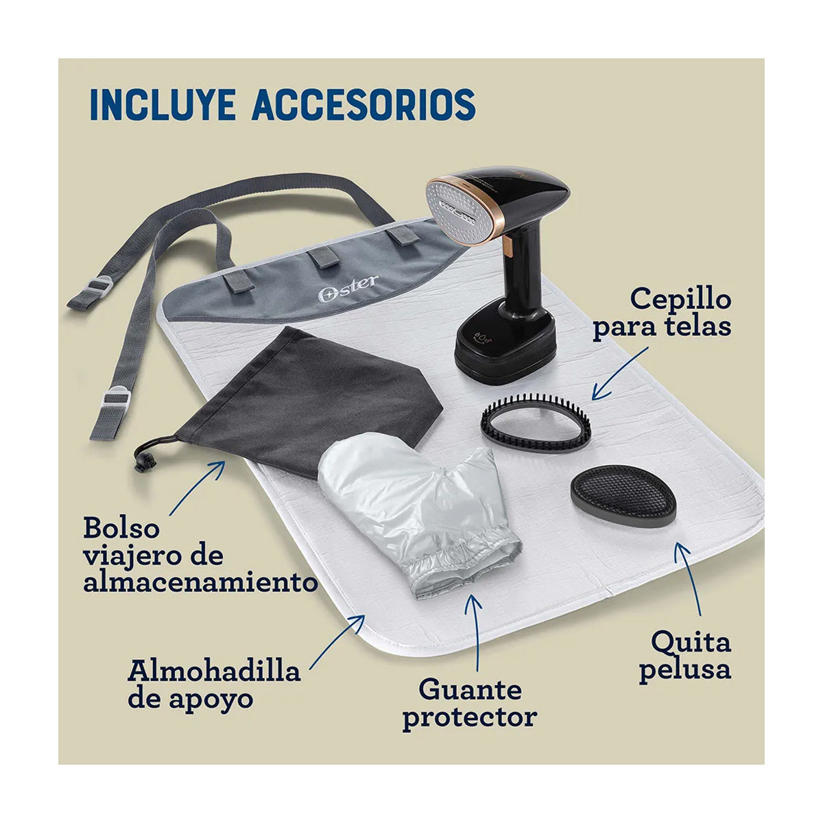 Oster GCSTFS300 Vaporizador de Prendas | 15 Minutos de Vapor Continuo | Negro