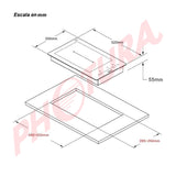 Drija Germany 30 Black Inducción Estufa Empotrable Eléctrica de Vitrocerámica | 2 Quemadores | Control Táctil