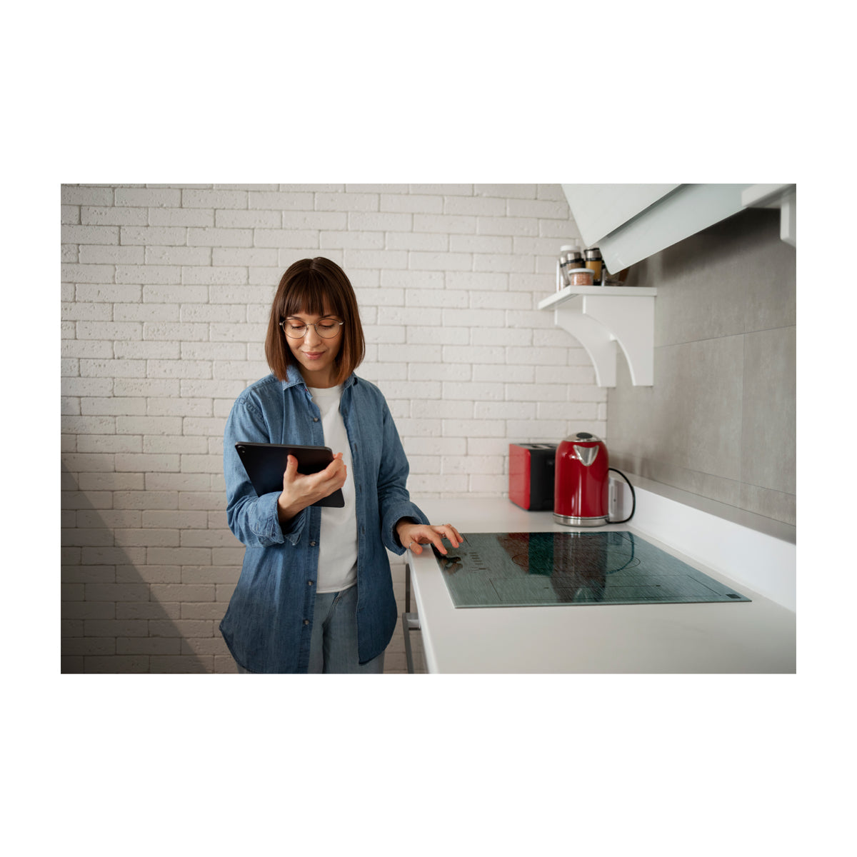 Drija Germany 90 Inducción Estufa Empotrable Eléctrica de Vitrocerámica | 5 Quemadores | Control Táctil