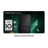 LG Refrigeradora Cross Door Smart Inverter | ThinQ | Multi Air Flow | Smart Diagnosis | 19p3 | Matte Black
