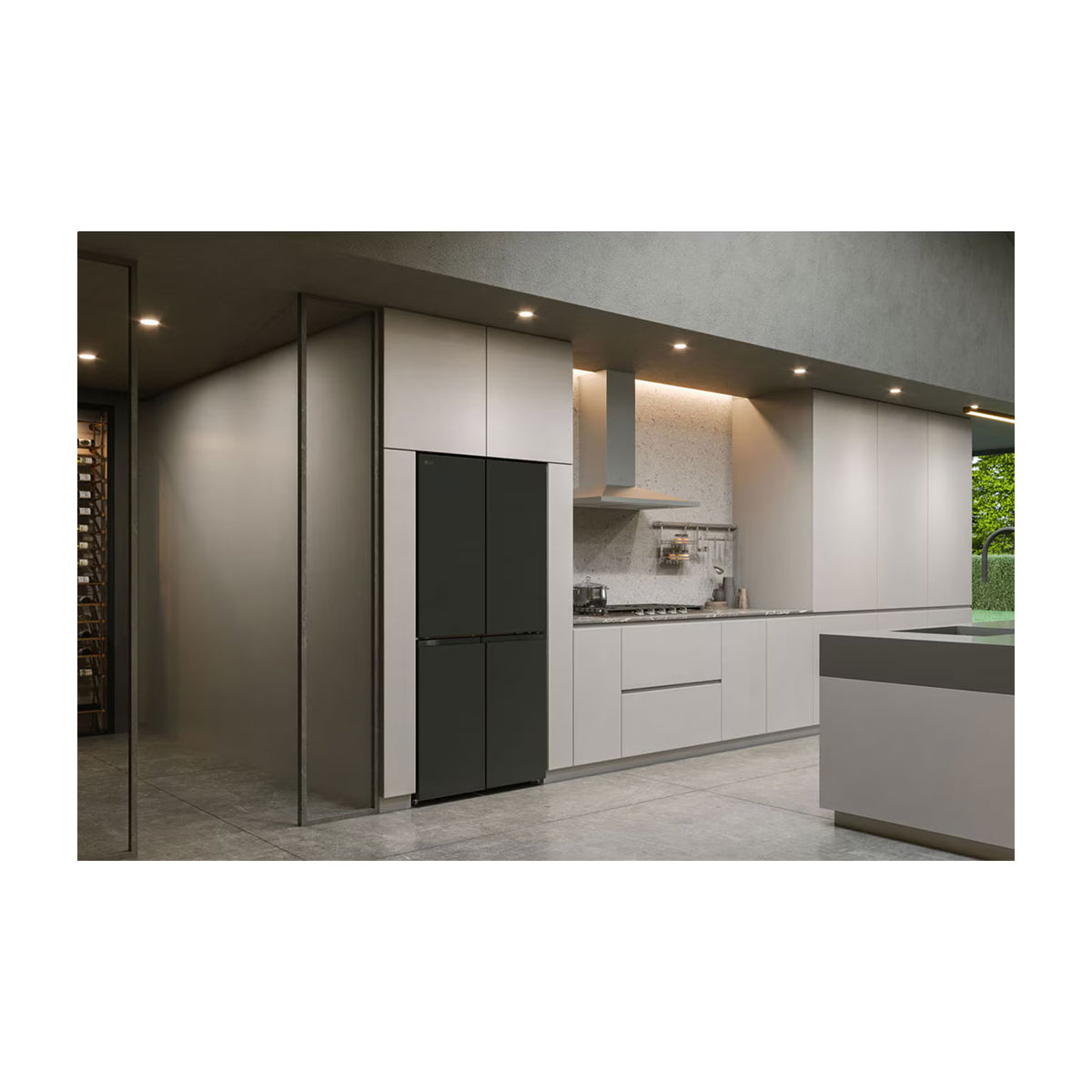 LG Refrigeradora Cross Door Smart Inverter | ThinQ | Multi Air Flow | Smart Diagnosis | 19p3 | Matte Black