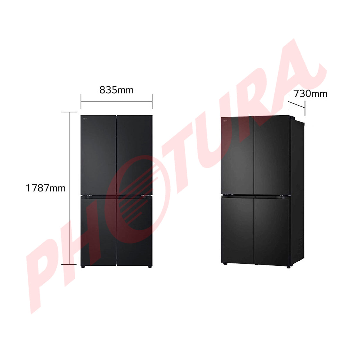 LG Refrigeradora Cross Door Smart Inverter | ThinQ | Multi Air Flow | Smart Diagnosis | 19p3 | Matte Black
